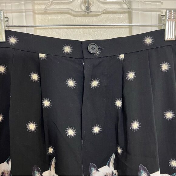 Undercover Jun Takahashi Cat Printed Rayon Shorts Black White New Size 2 - Picture 7 of 15
